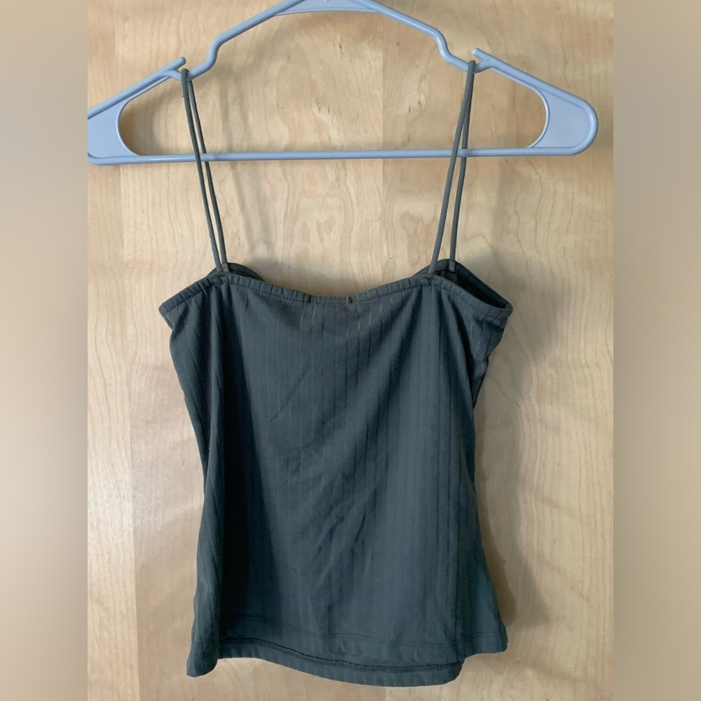 Green thin tang top